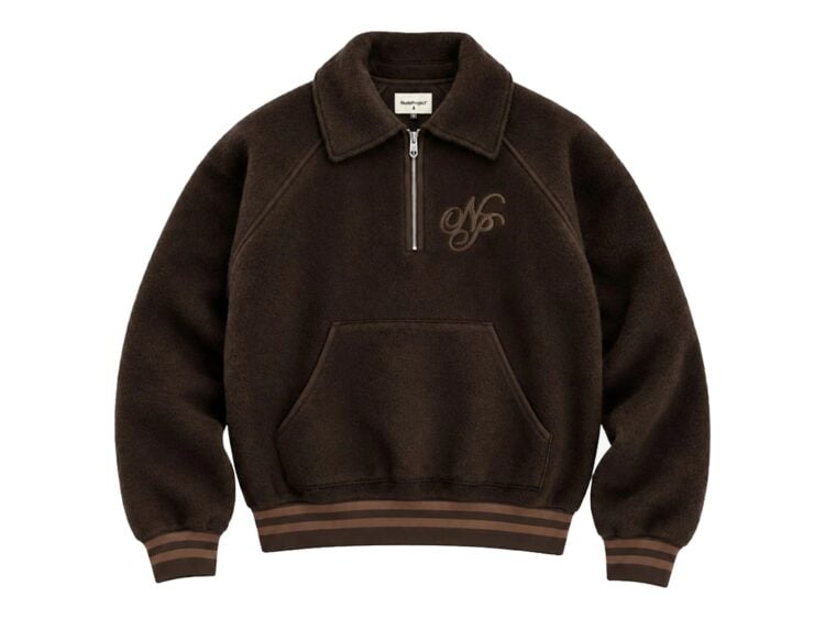 Nude Project Teddy Quarter-Zip Brown
