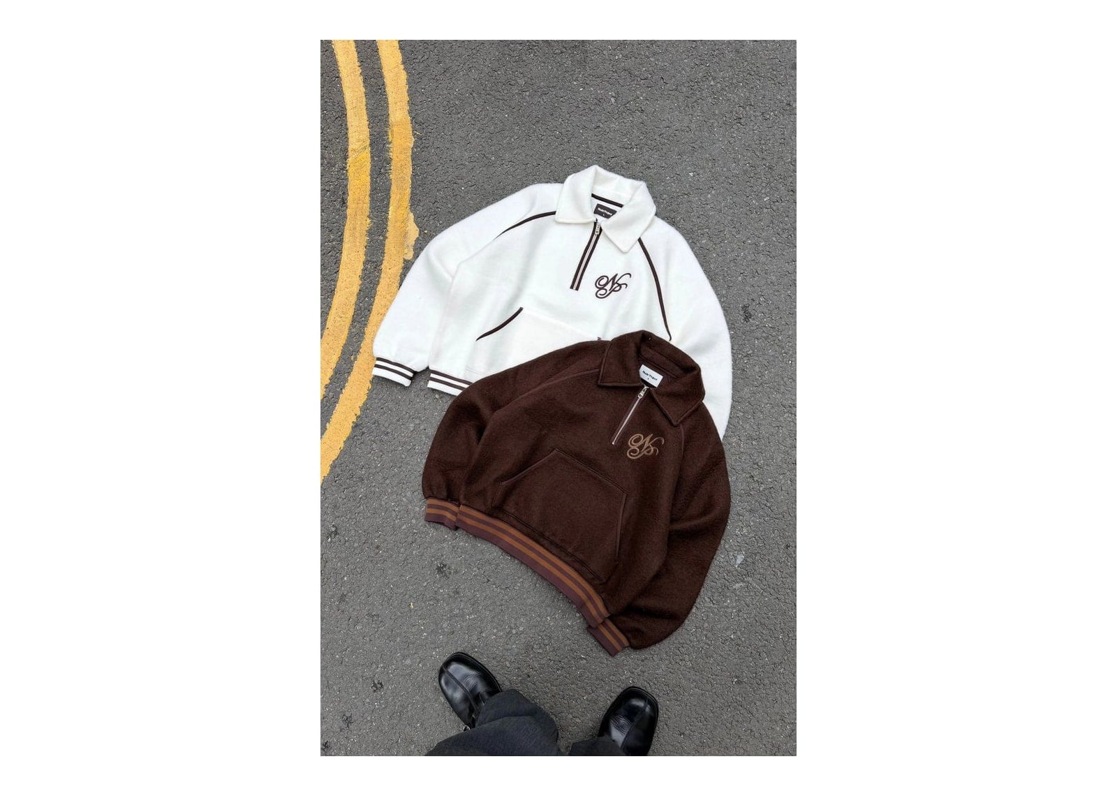 Nude Project Teddy Quarter-Zip Brown - görsel 7