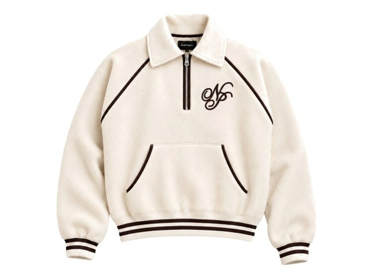 Nude Project Teddy Quarter-Zip Marshmallow