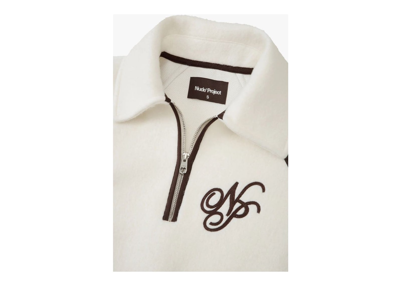 Nude Project Teddy Quarter-Zip Marshmallow - görsel 13