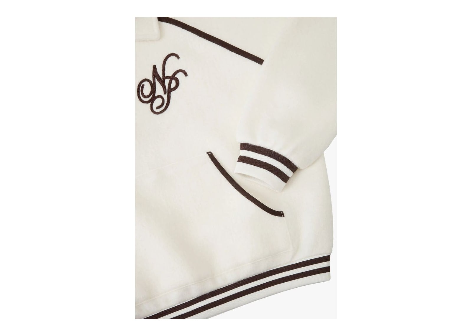 Nude Project Teddy Quarter-Zip Marshmallow - görsel 14