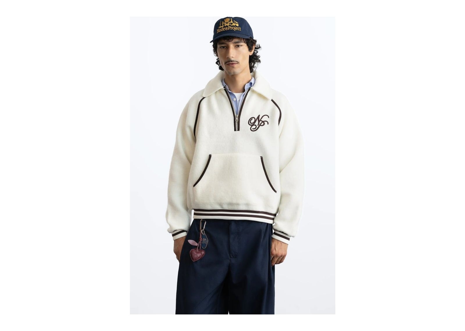 Nude Project Teddy Quarter-Zip Marshmallow - görsel 4