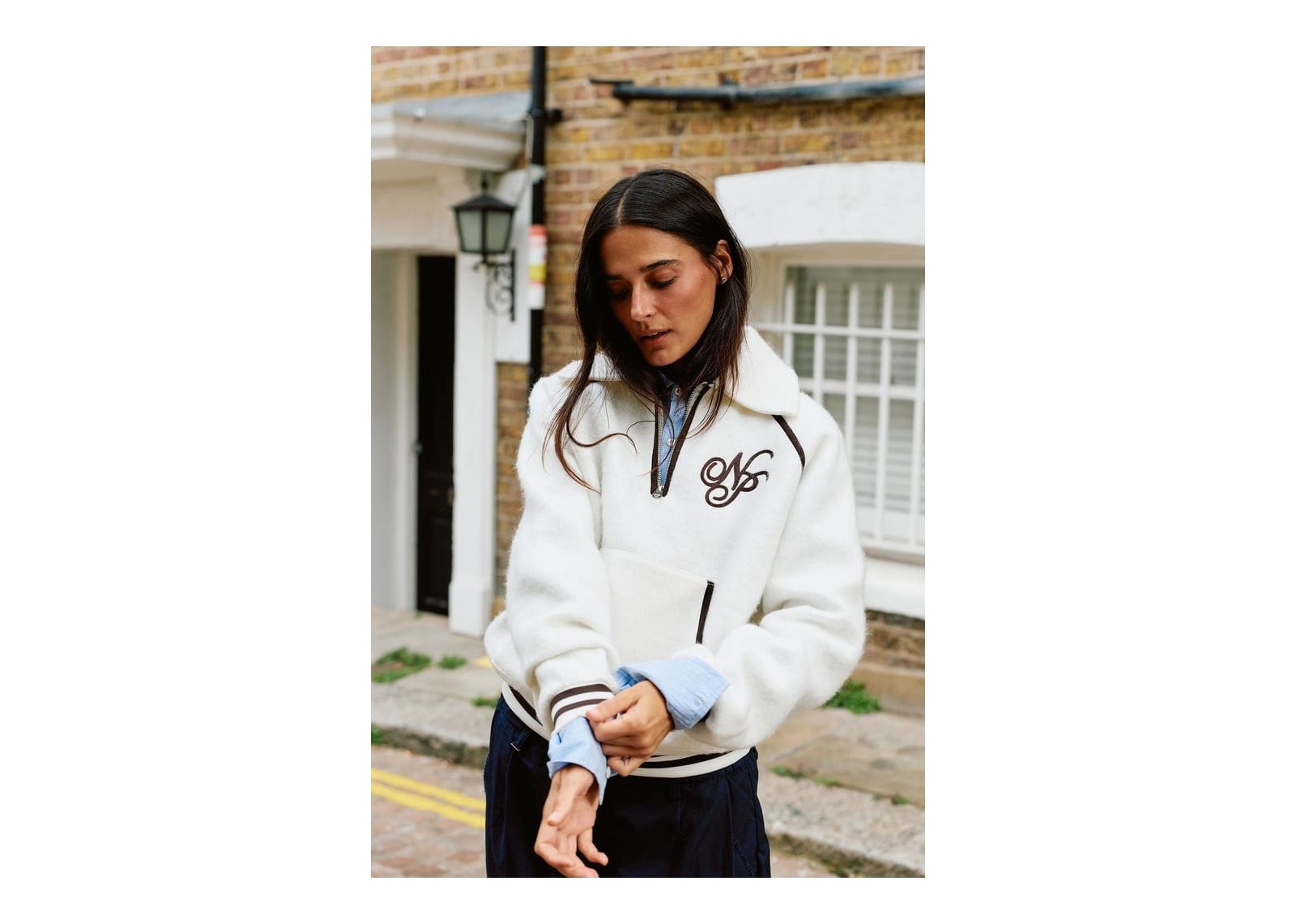Nude Project Teddy Quarter-Zip Marshmallow - görsel 7