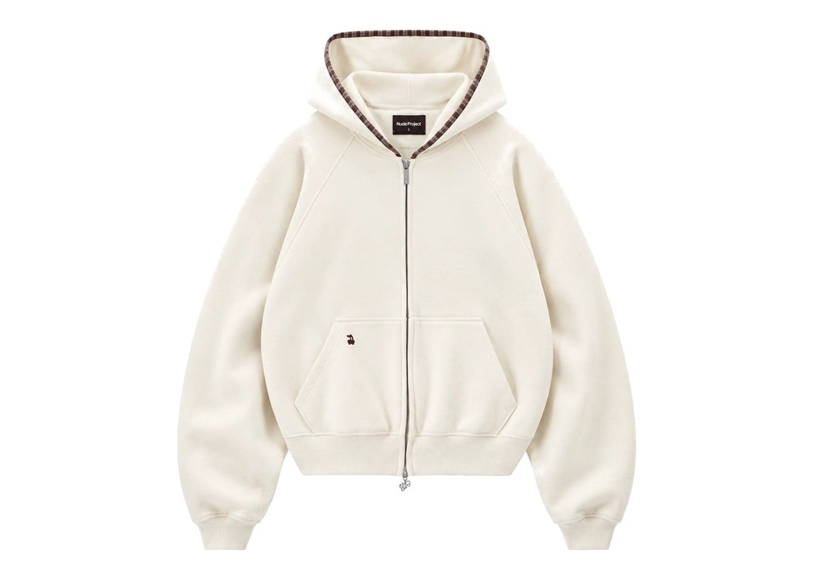 Nude Project The 404 Zip-Up Hoodie Ivory - görsel 4