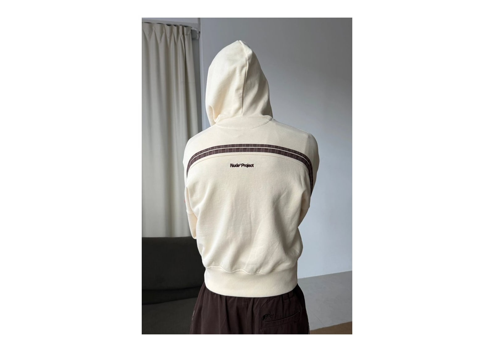 Nude Project The 404 Zip-Up Hoodie Ivory - görsel 5