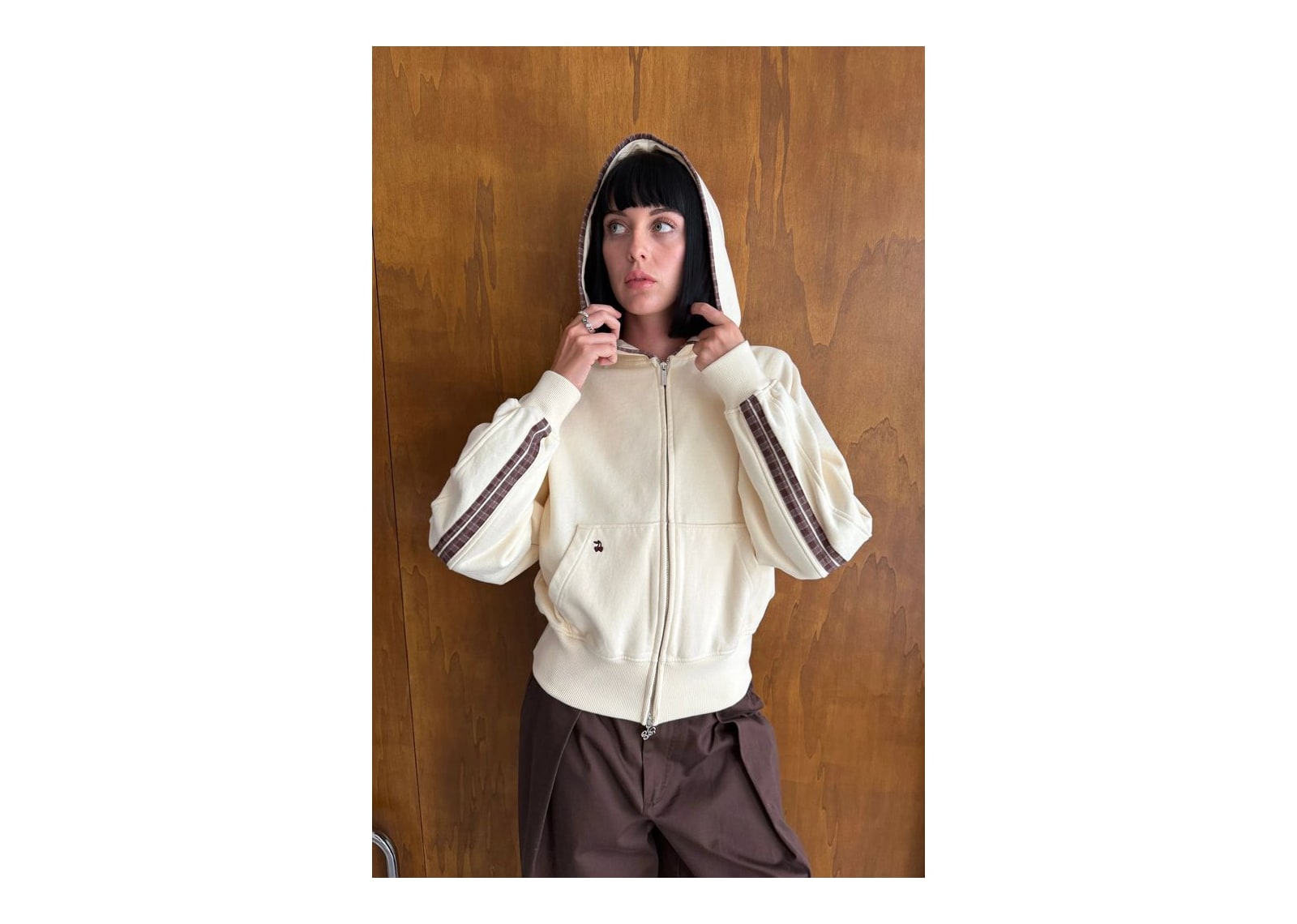 Nude Project The 404 Zip-Up Hoodie Ivory - görsel 6