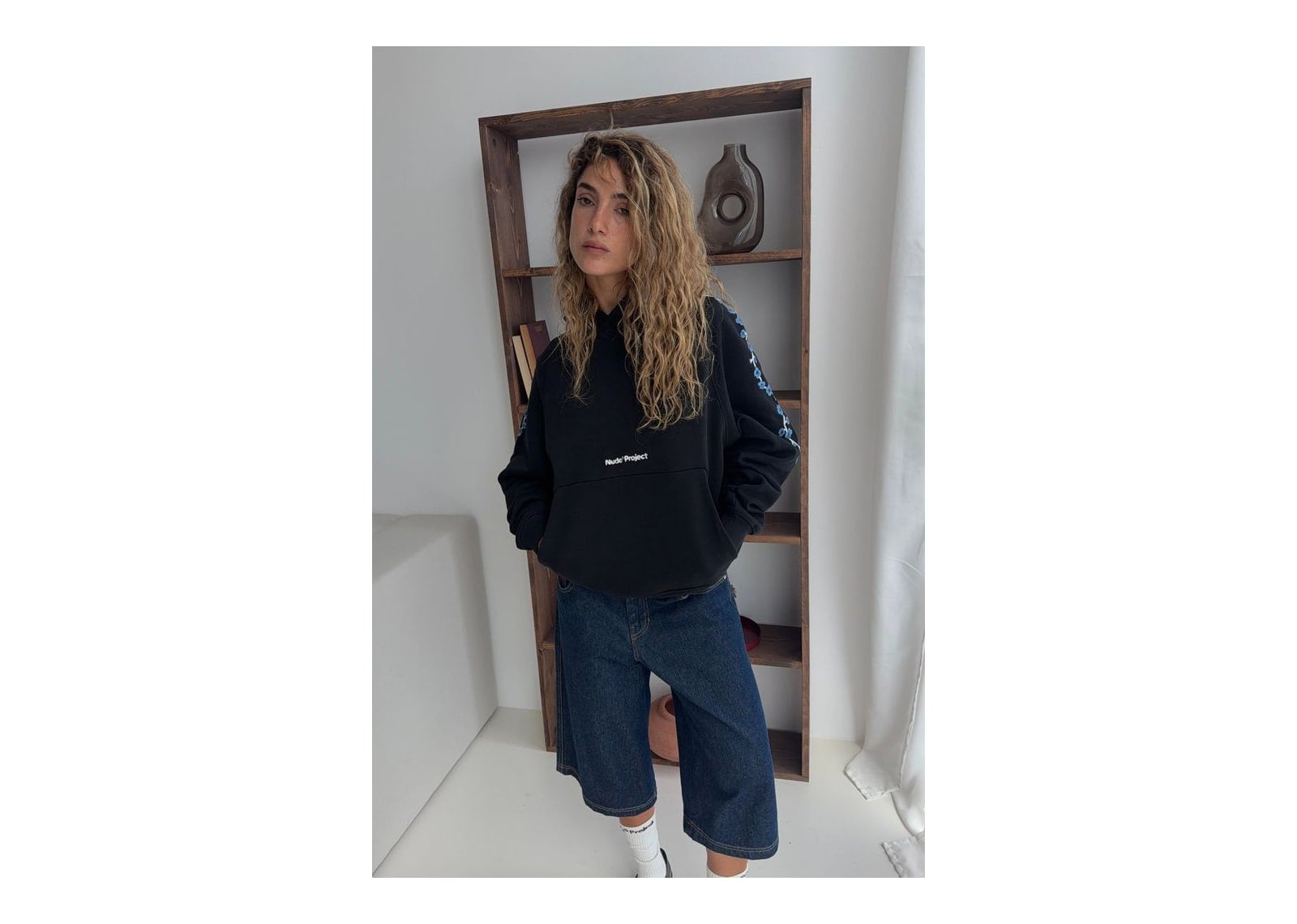 Nude Project The Associate Hoodie Black - görsel 5