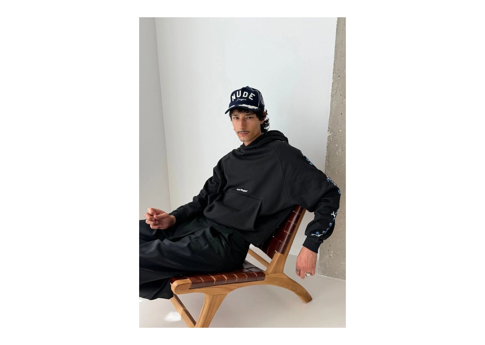 Nude Project The Associate Hoodie Black - görsel 6