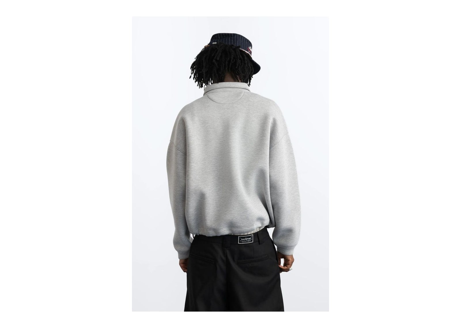 Nude Project The Bonus Quarter-Zip Grey - görsel 3