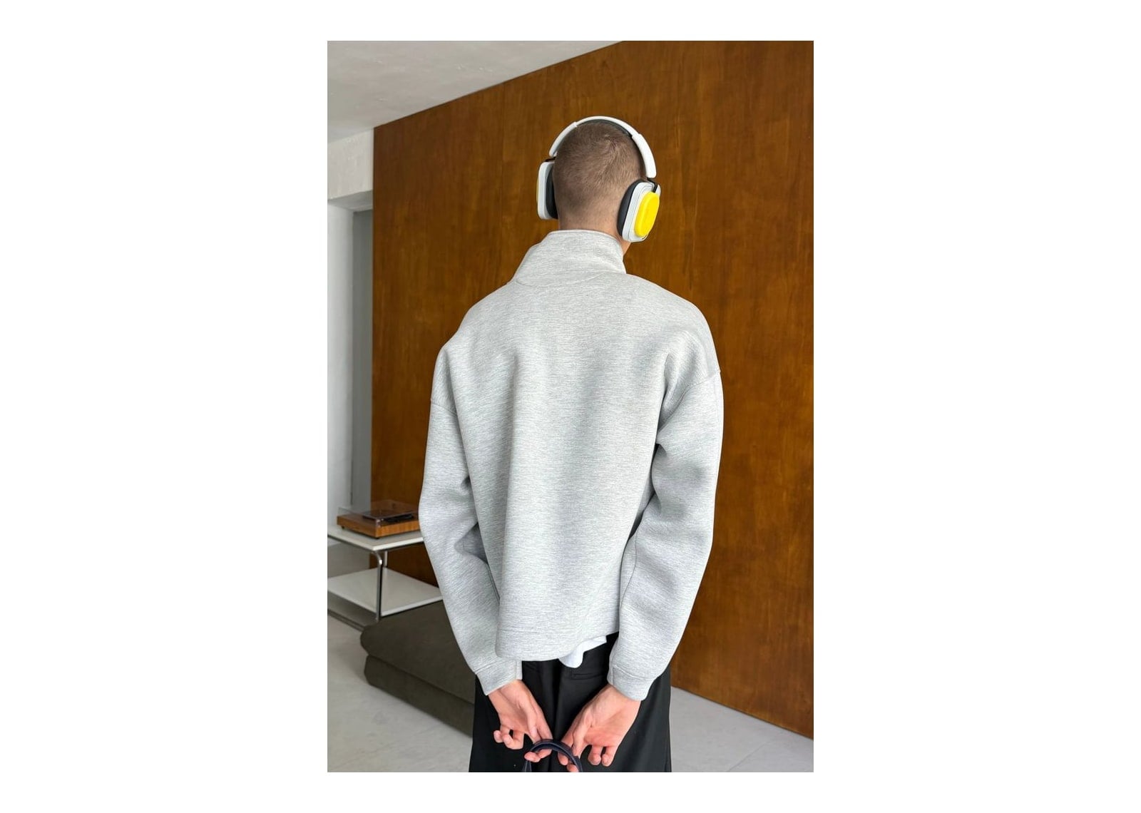 Nude Project The Bonus Quarter-Zip Grey - görsel 5