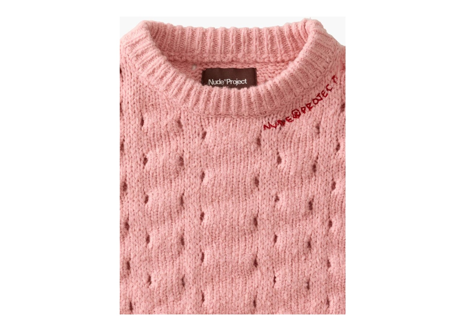 Nude Project The Burnout Knit Sweater Pink - görsel 14