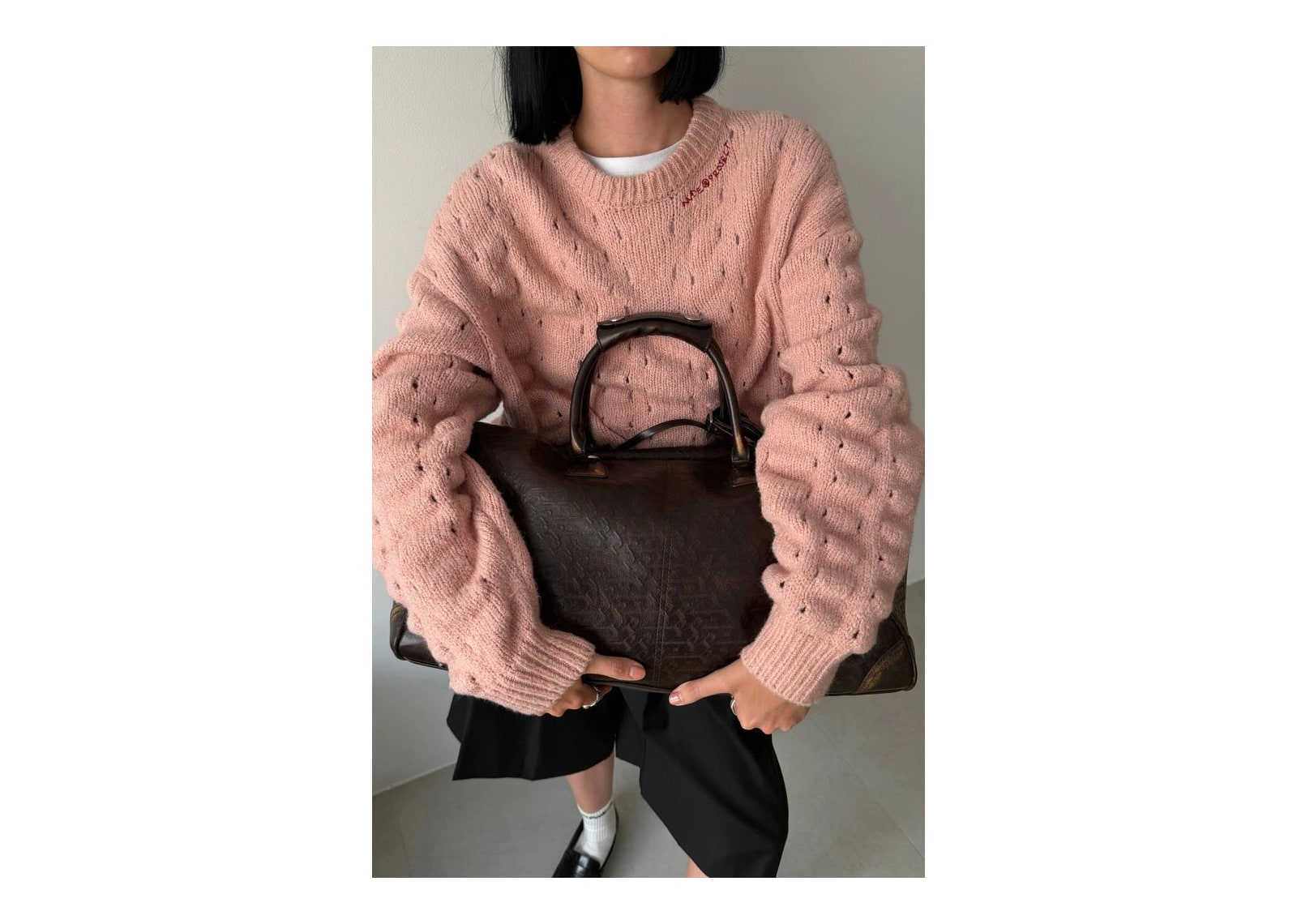 Nude Project The Burnout Knit Sweater Pink - görsel 16
