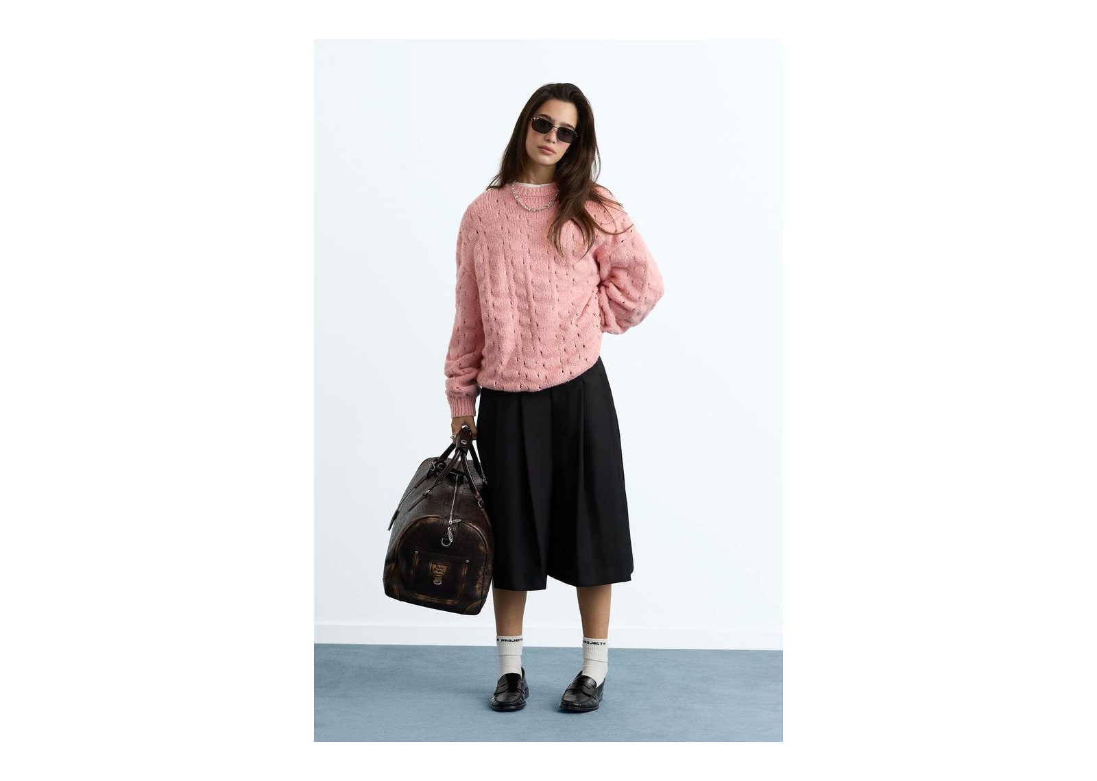 Nude Project The Burnout Knit Sweater Pink - görsel 5
