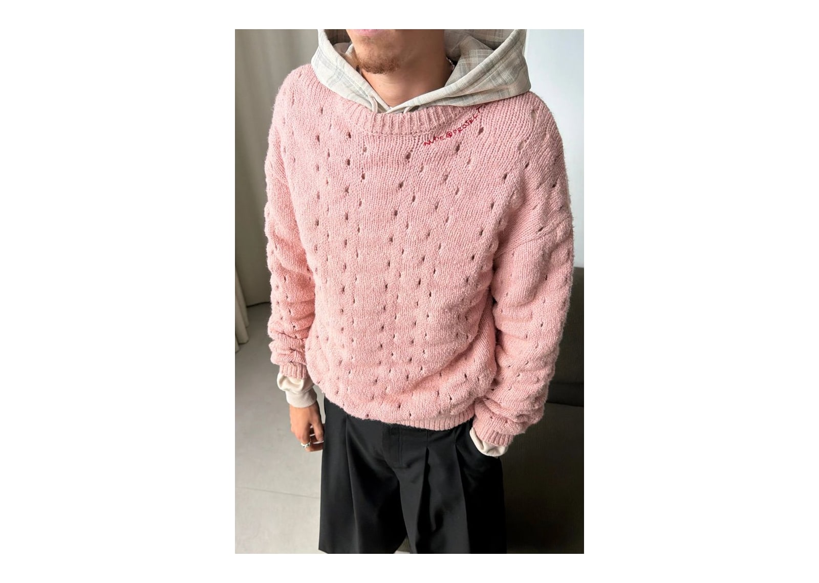 Nude Project The Burnout Knit Sweater Pink - görsel 8