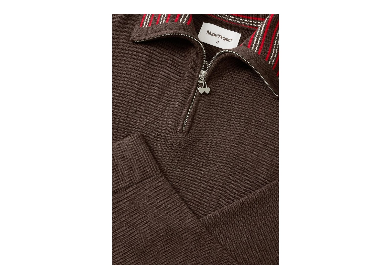 Nude Project The Consultant Quarter-Zip Knit Brown - görsel 11