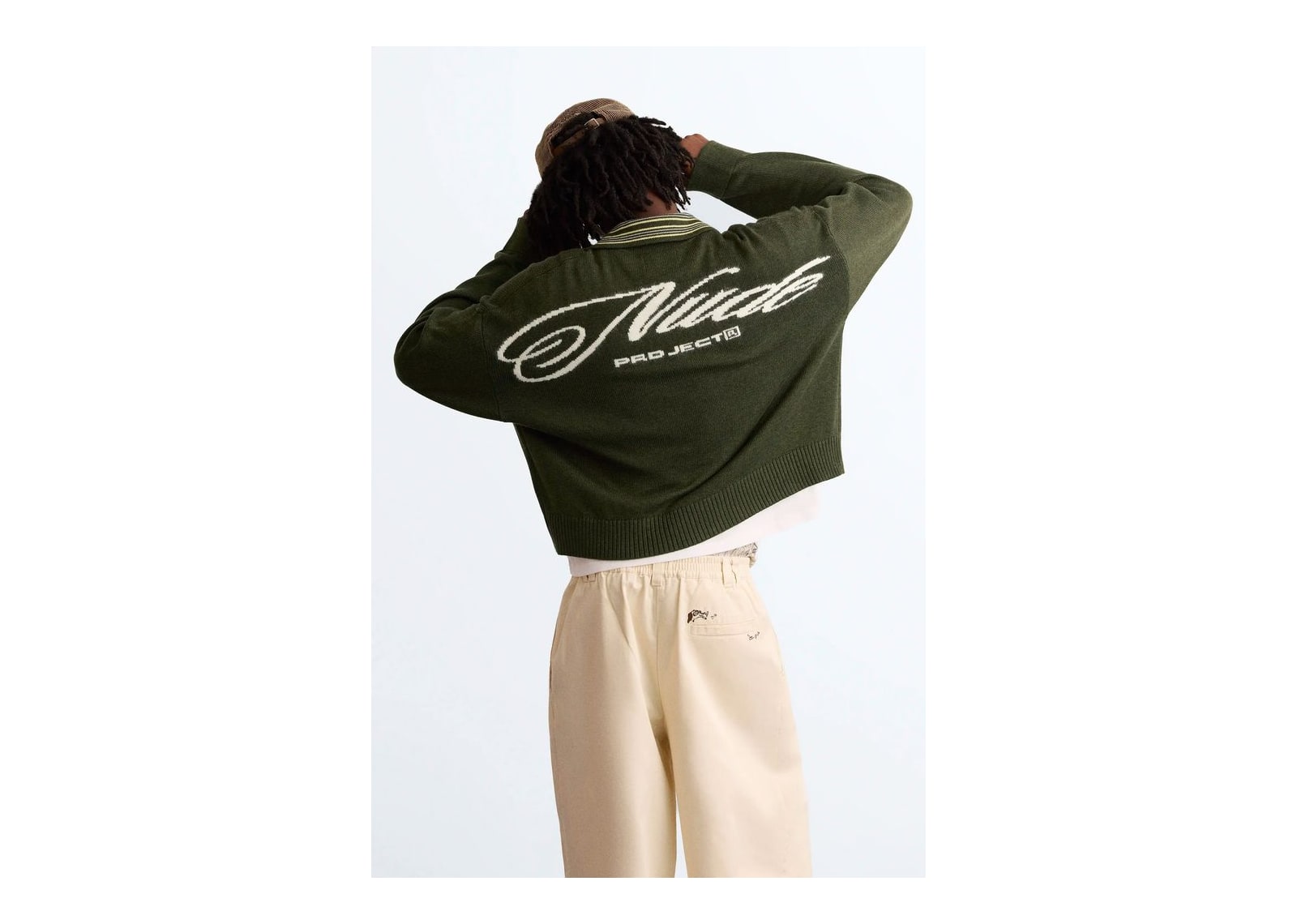 Nude Project The Consultant Quarter-Zip Knit Green - görsel 4