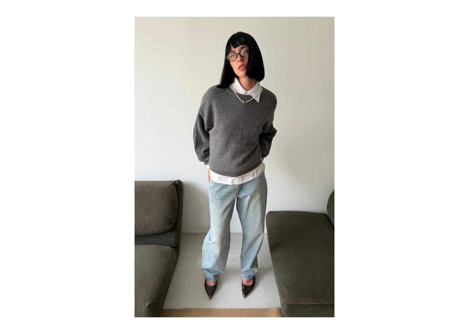 Nude Project The Employee of the Month Knit Sweater Ash - görsel 10