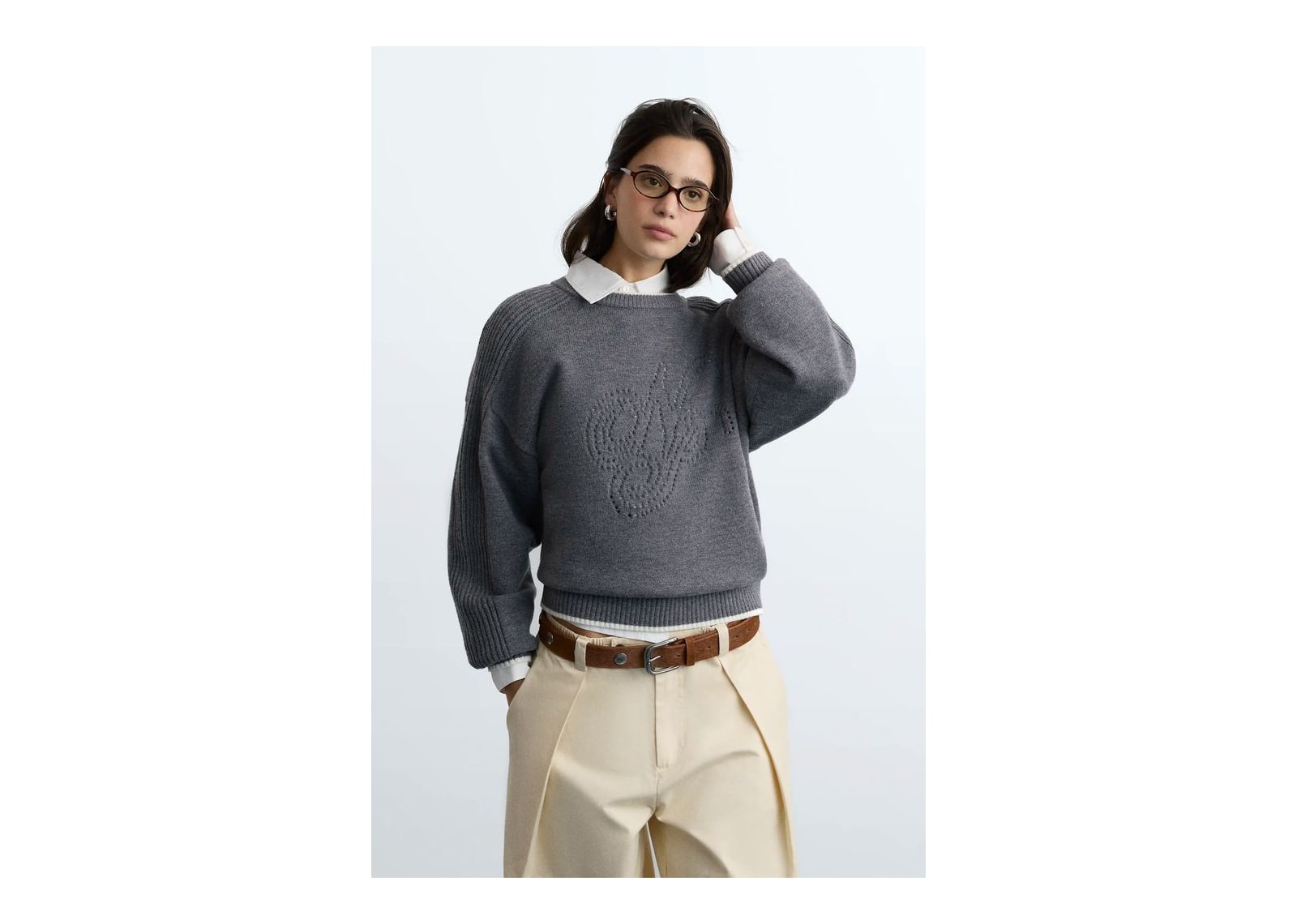 Nude Project The Employee of the Month Knit Sweater Ash - görsel 5