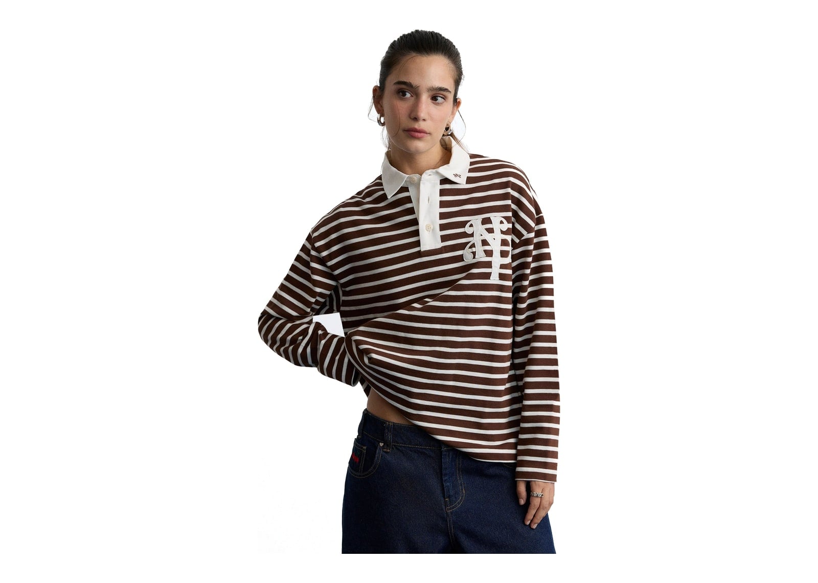 Nude Project The Side Hustle Polo Brown - görsel 7