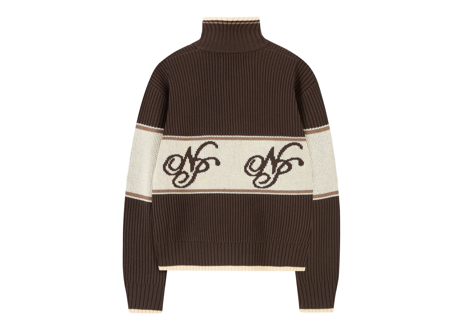 Nude Project Voyage Knit Zip-Up Cardigan Brown - görsel 4