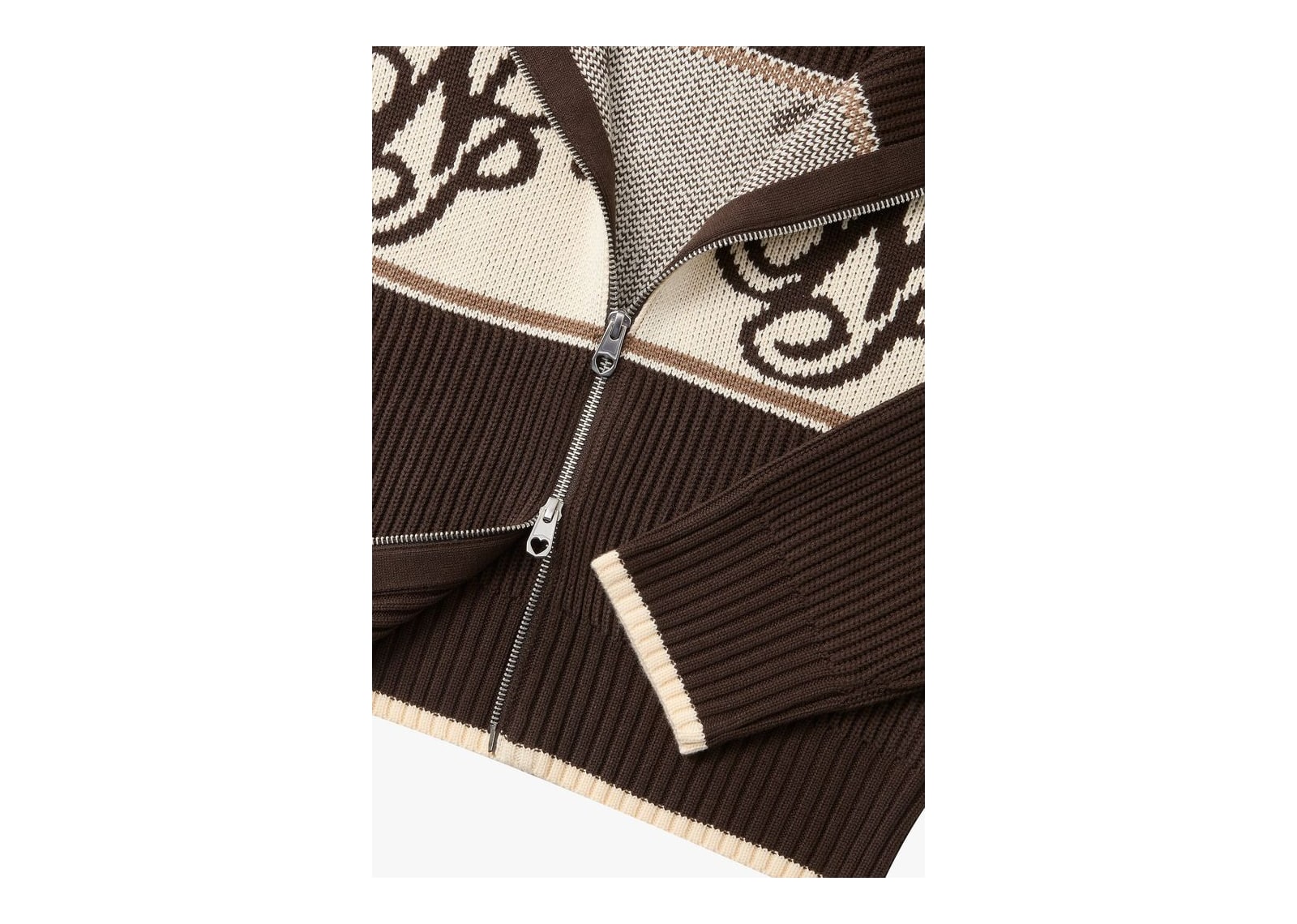 Nude Project Voyage Knit Zip-Up Cardigan Brown - görsel 5