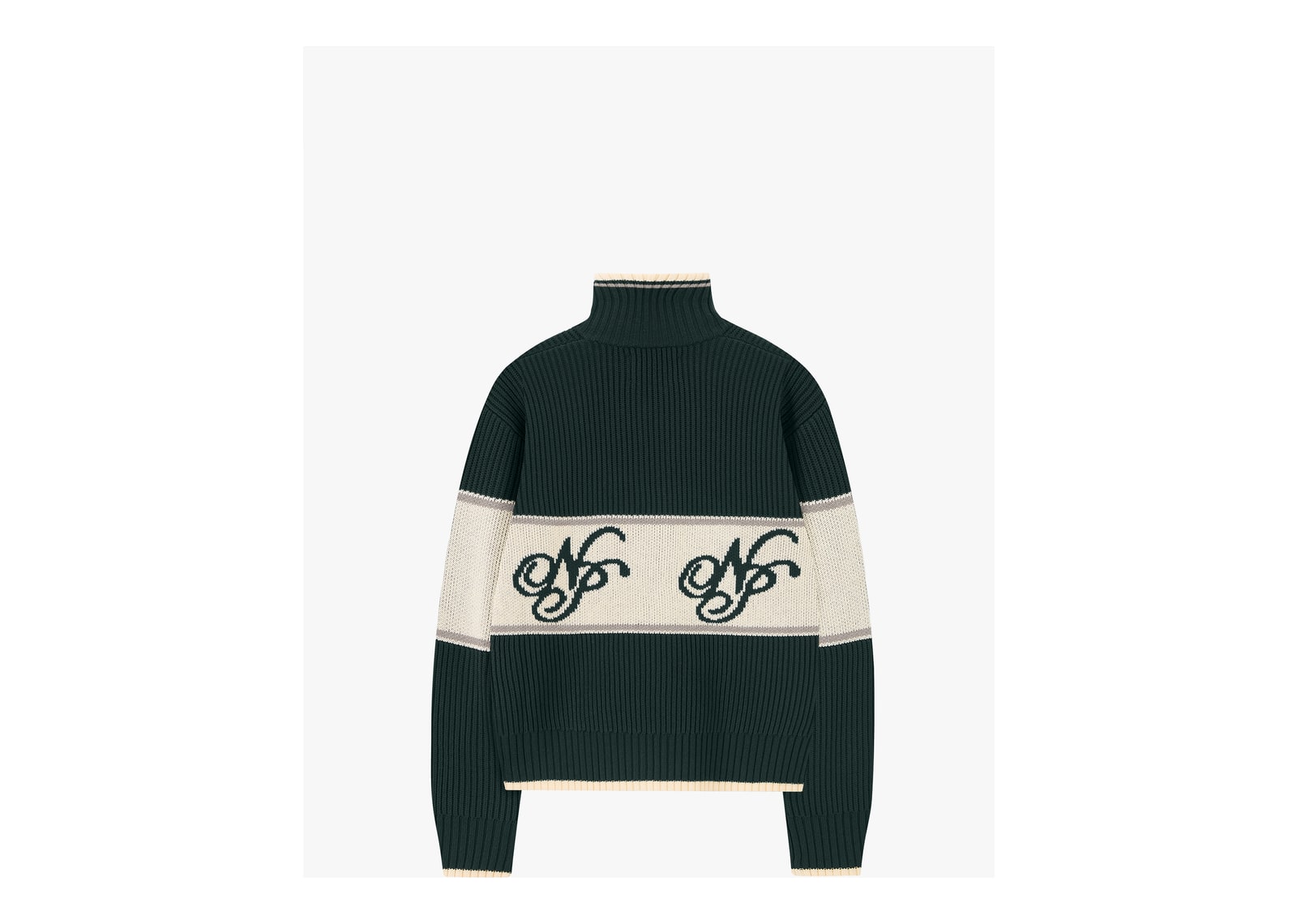 Nude Project Voyage Knit Zip-Up Cardigan Green - görsel 3