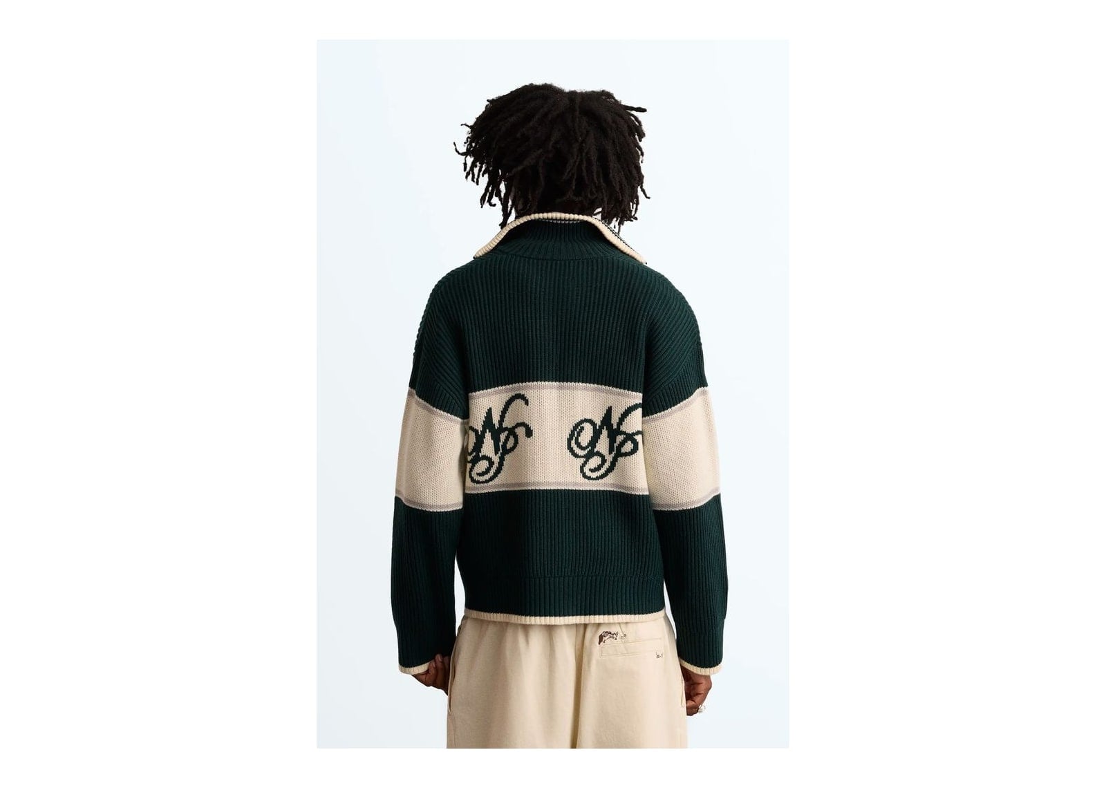 Nude Project Voyage Knit Zip-Up Cardigan Green - görsel 4