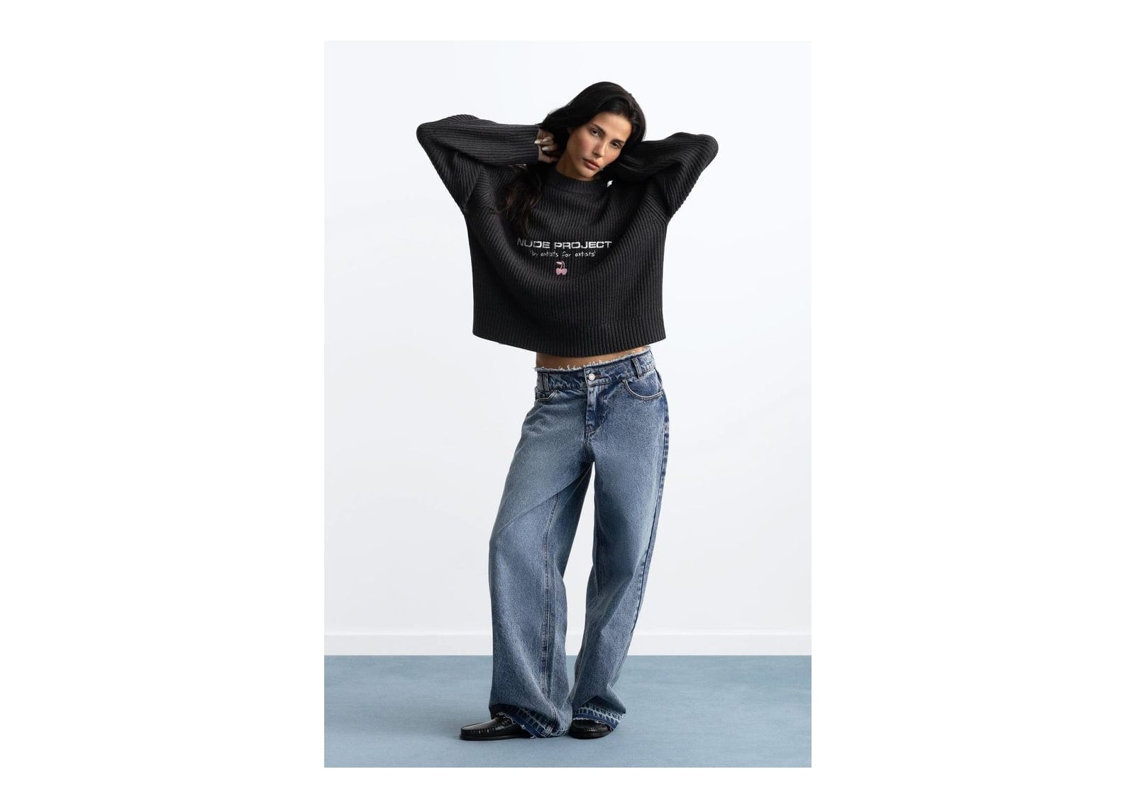 Nude Project Wavy Knit Sweater Ash - görsel 3