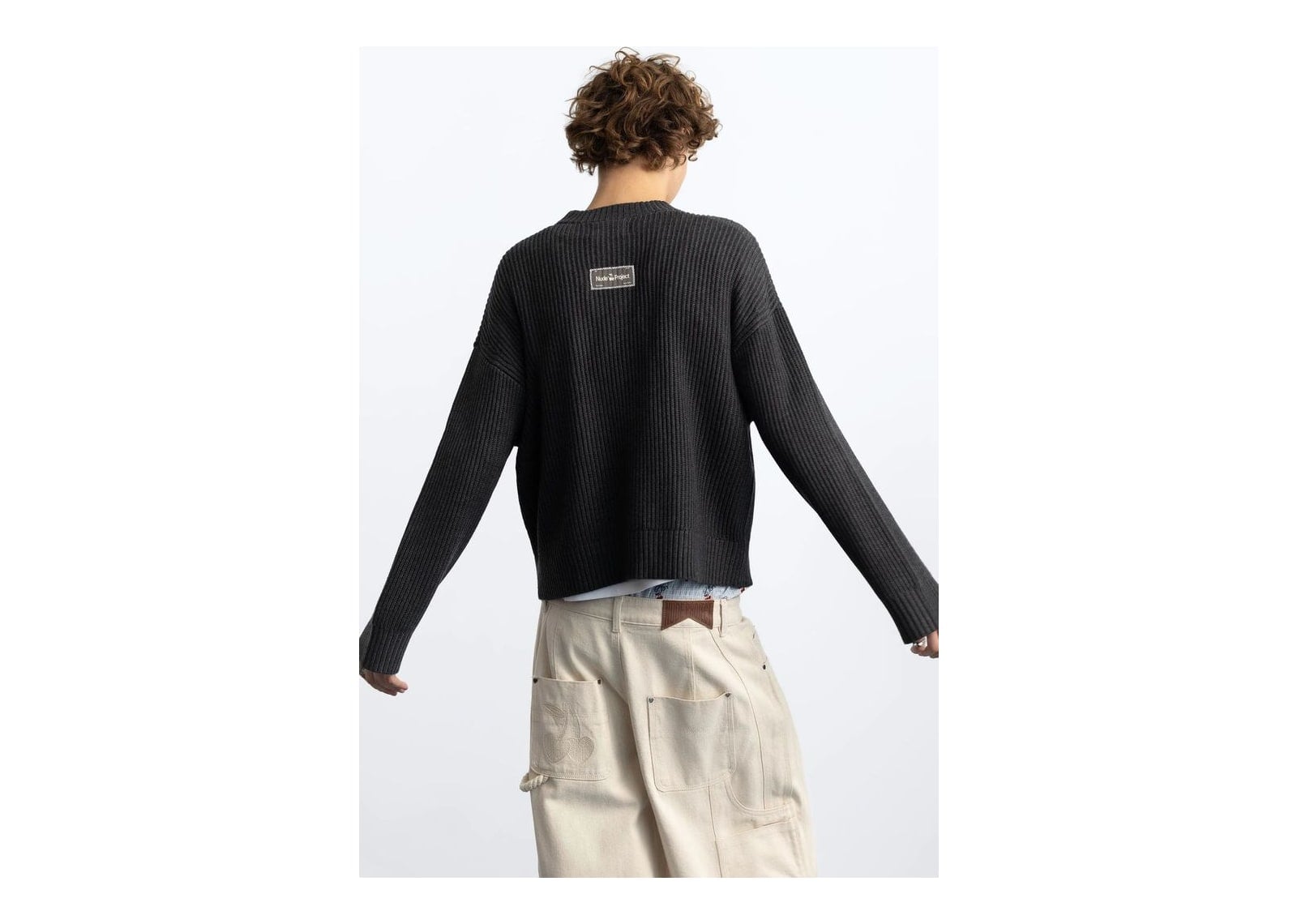 Nude Project Wavy Knit Sweater Ash - görsel 4