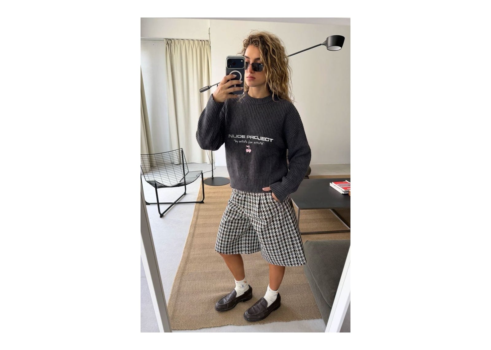 Nude Project Wavy Knit Sweater Ash - görsel 7