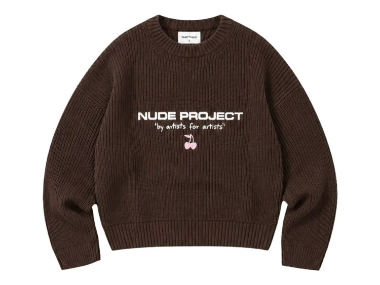 Nude Project Wavy Knit Sweater Brown