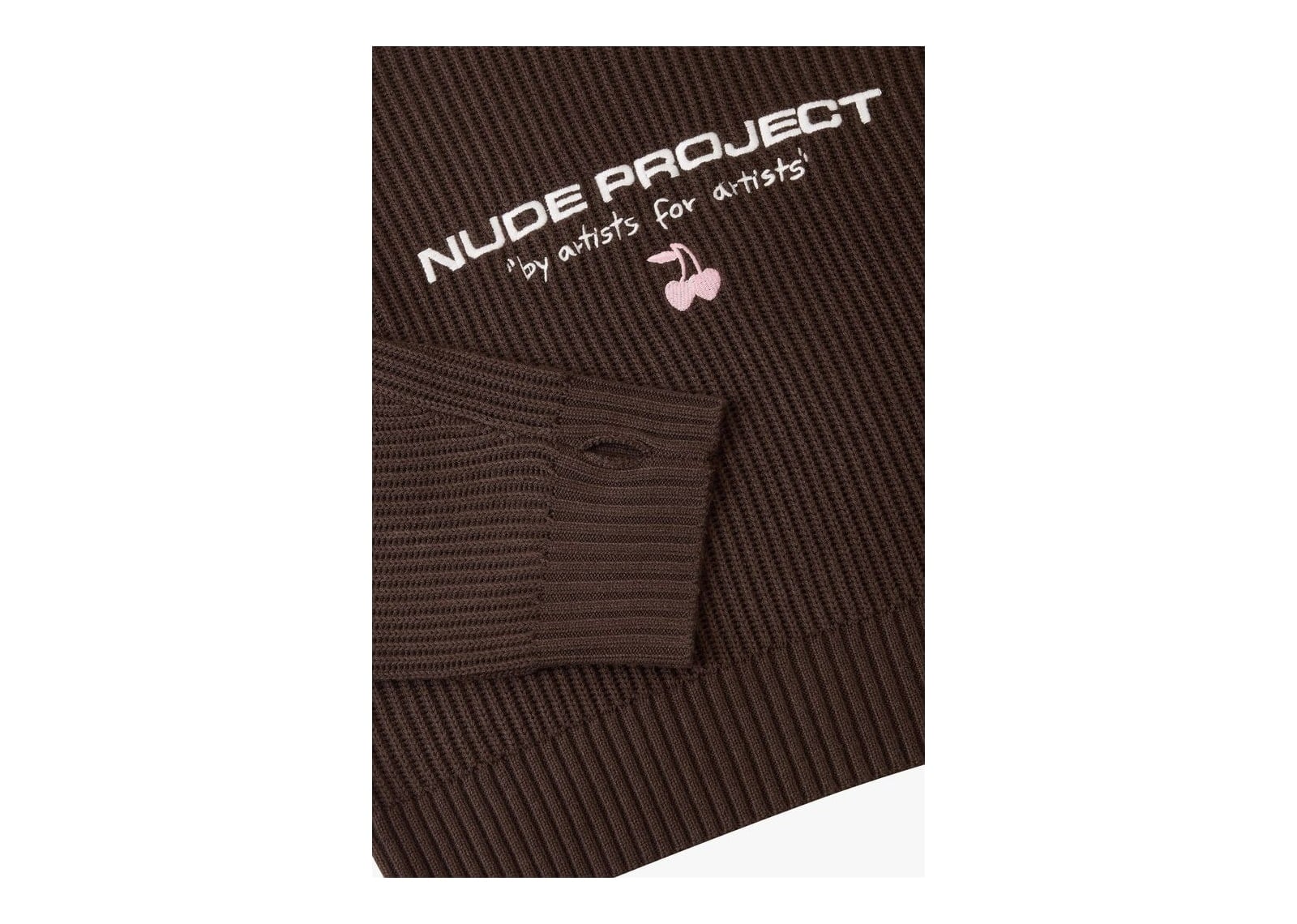 Nude Project Wavy Knit Sweater Brown - görsel 13