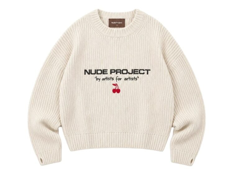 Nude Project Wavy Knit Sweater Ivory