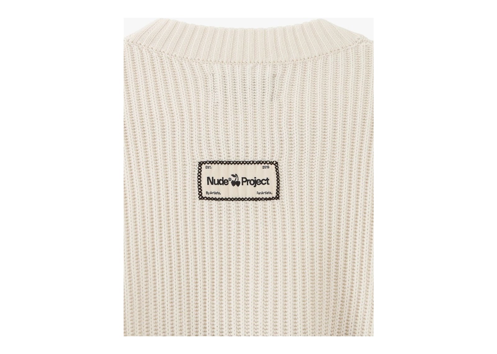 Nude Project Wavy Knit Sweater Ivory - görsel 13