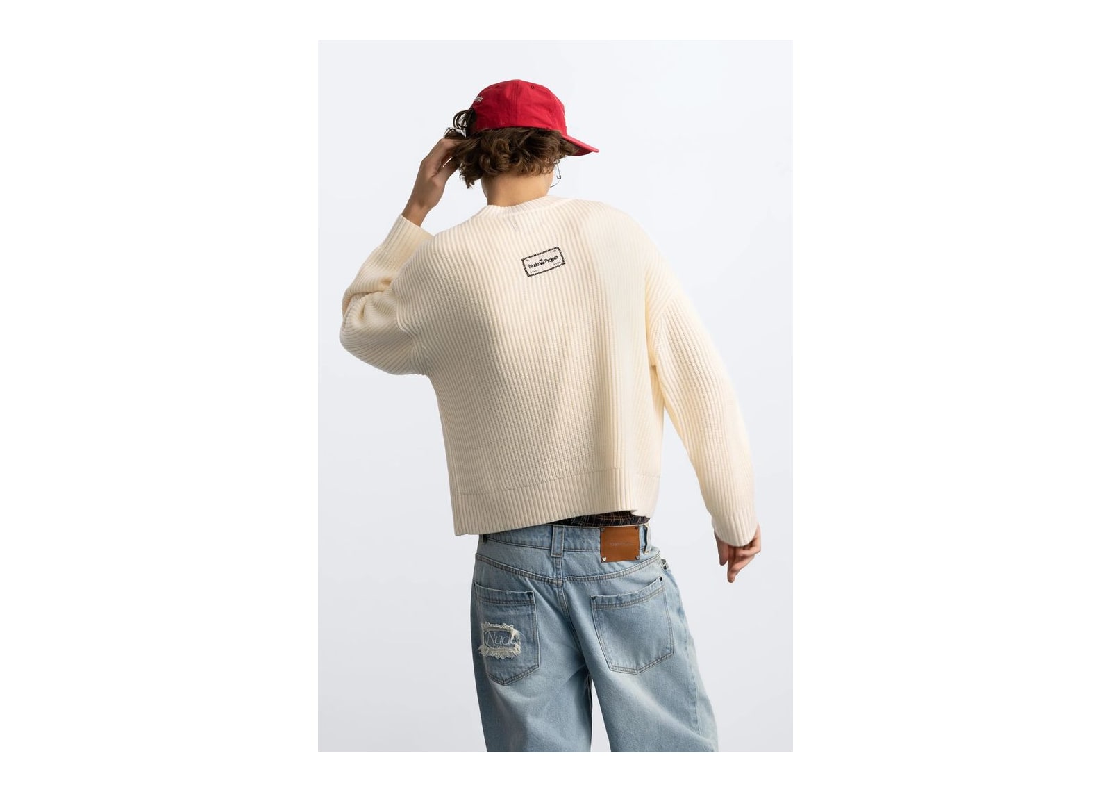 Nude Project Wavy Knit Sweater Ivory - görsel 14