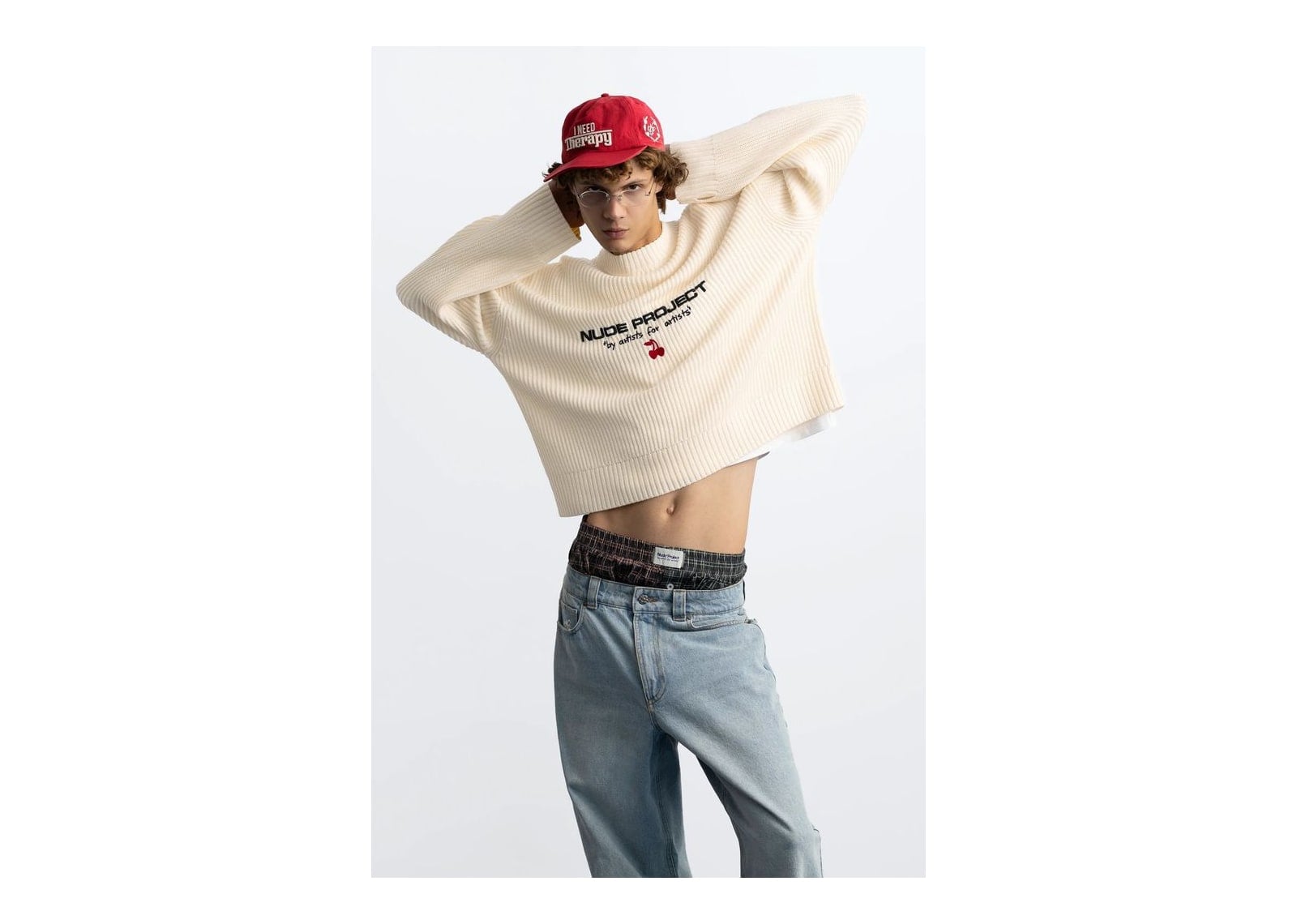 Nude Project Wavy Knit Sweater Ivory - görsel 2