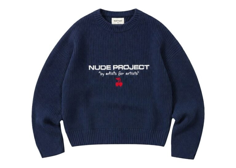 Nude Project Wavy Knit Sweater Navy