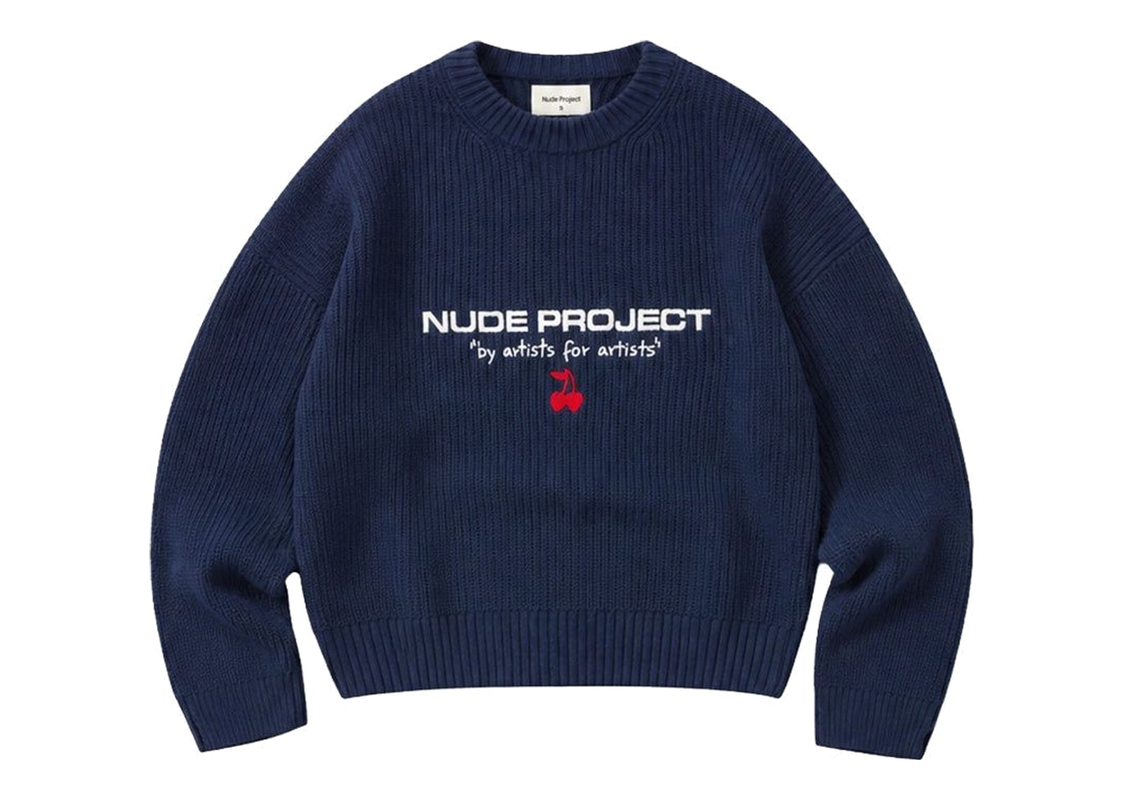 Nude Project Wavy Knit Sweater Navy