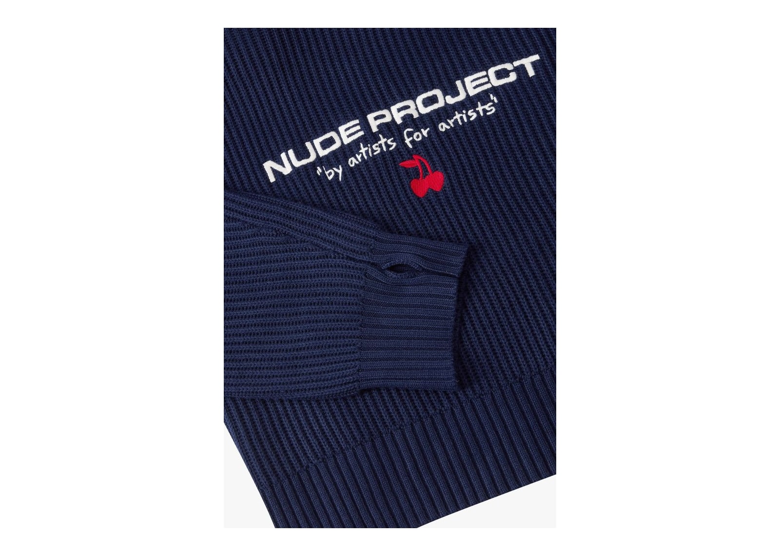 Nude Project Wavy Knit Sweater Navy - görsel 12