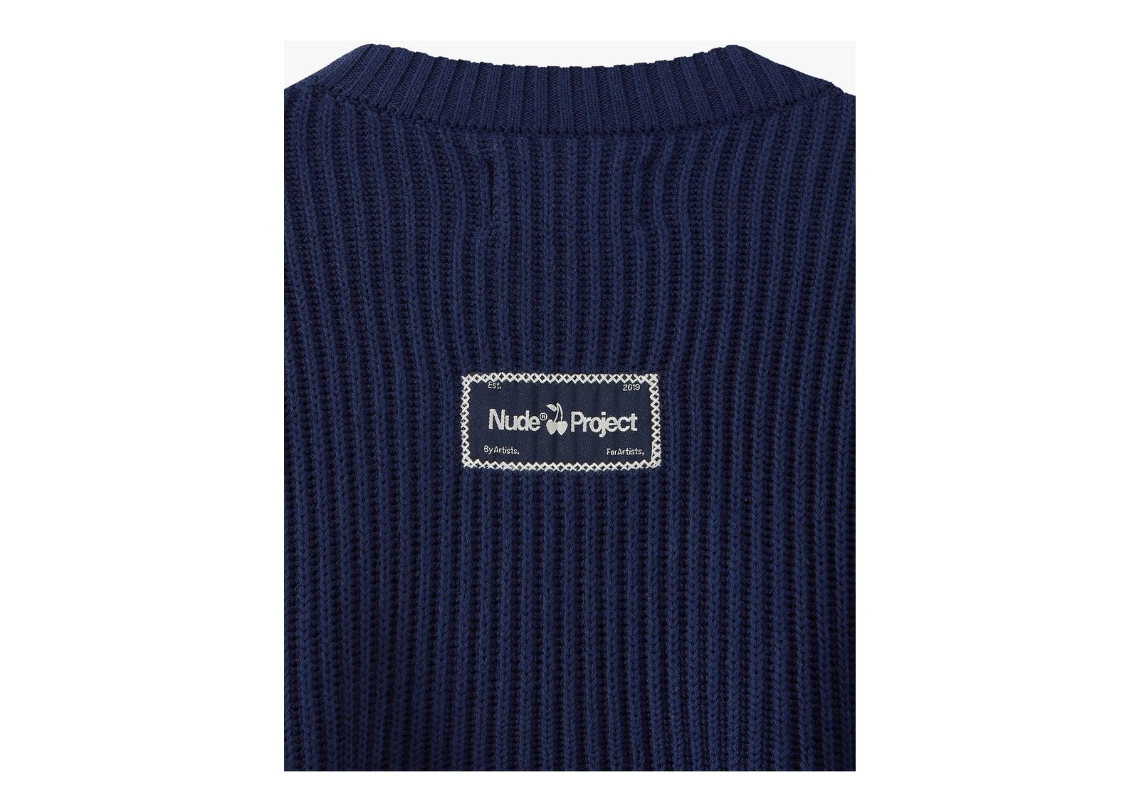 Nude Project Wavy Knit Sweater Navy - görsel 13