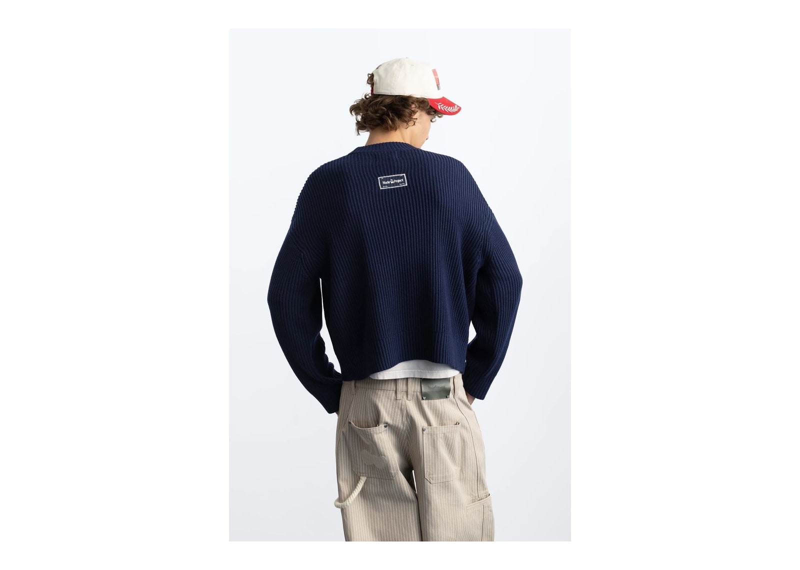 Nude Project Wavy Knit Sweater Navy - görsel 4