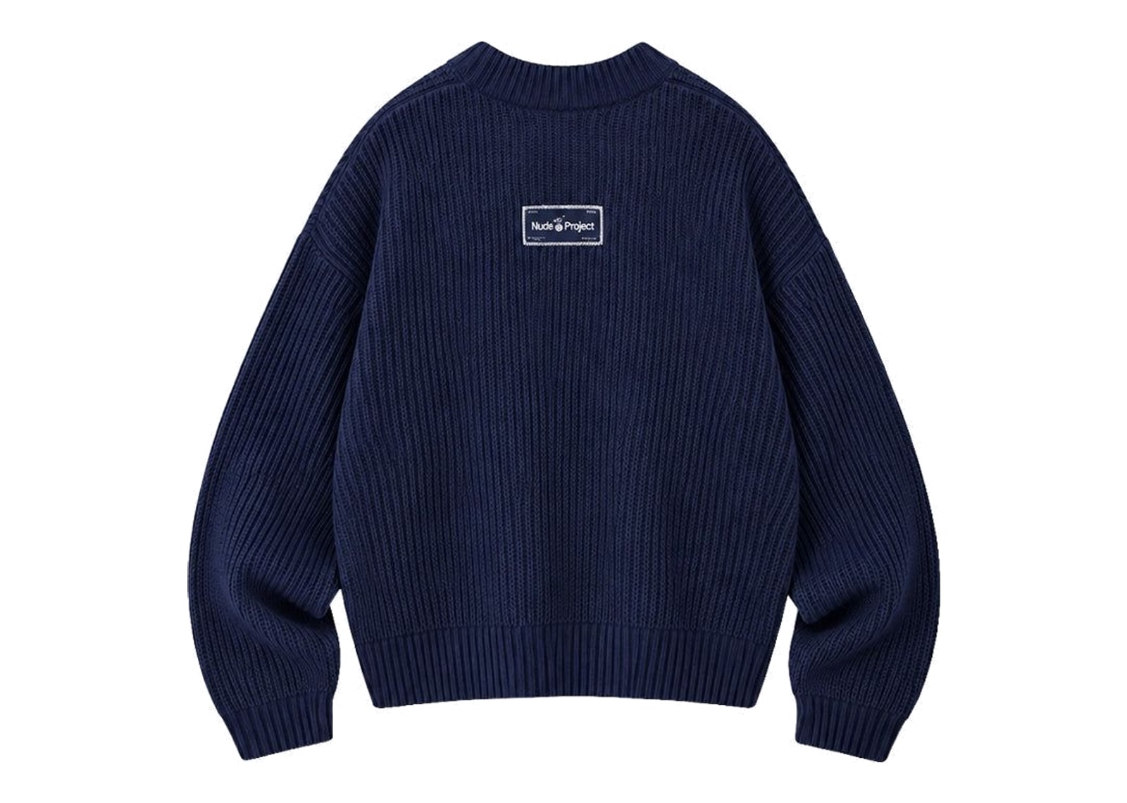 Nude Project Wavy Knit Sweater Navy - görsel 5