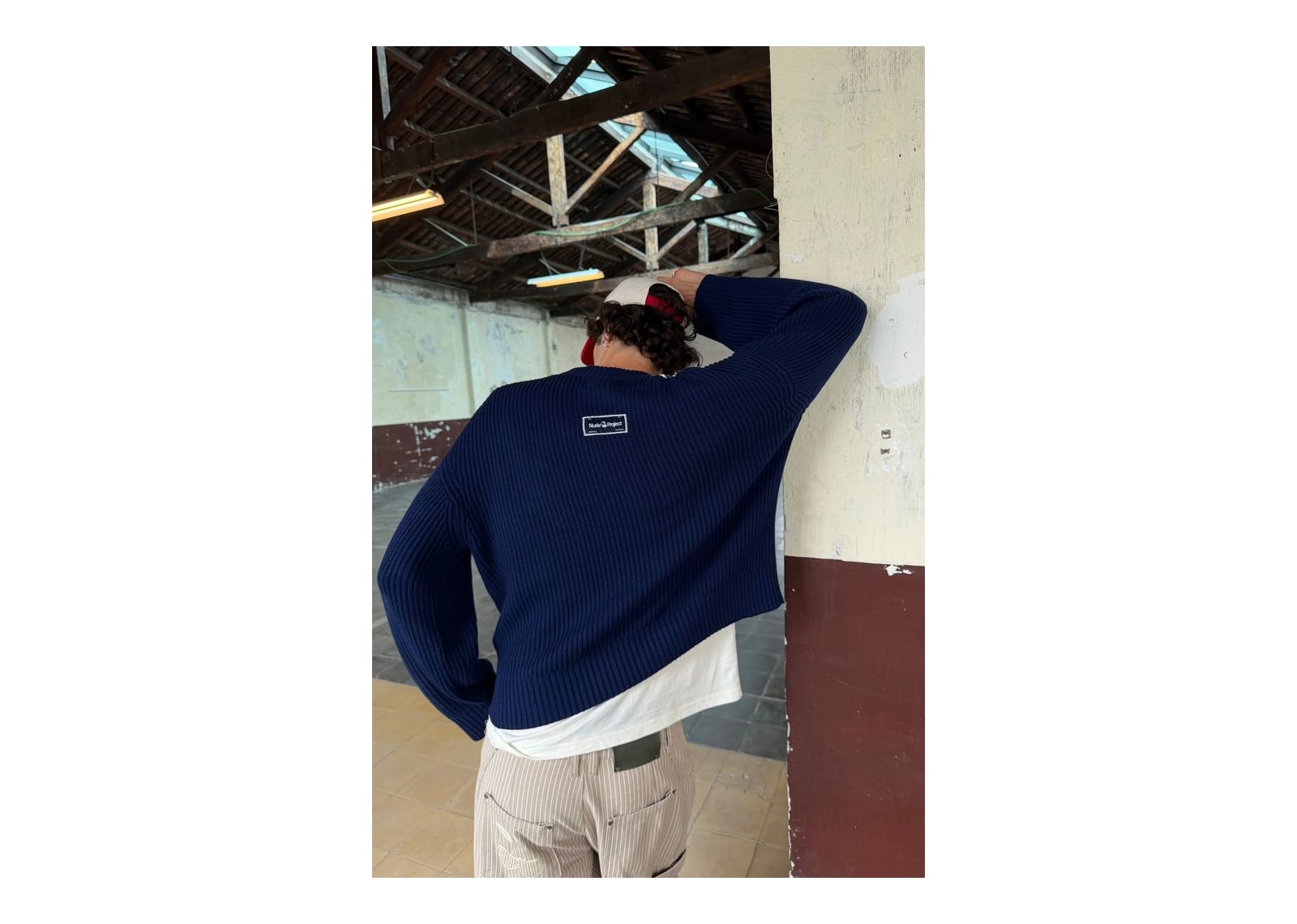 Nude Project Wavy Knit Sweater Navy - görsel 7