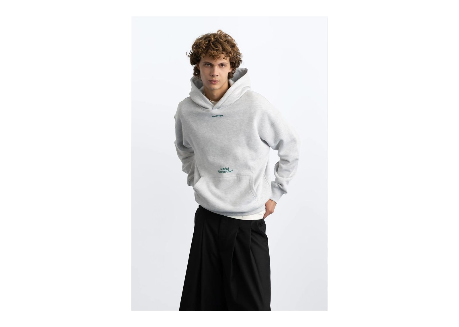 Nude Project Winner Hoodie Grey Melange - görsel 3