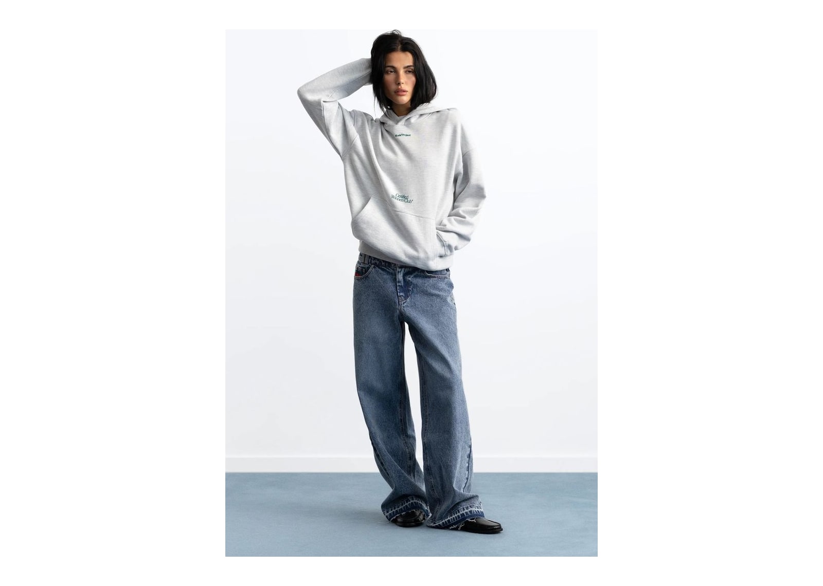 Nude Project Winner Hoodie Grey Melange - görsel 5