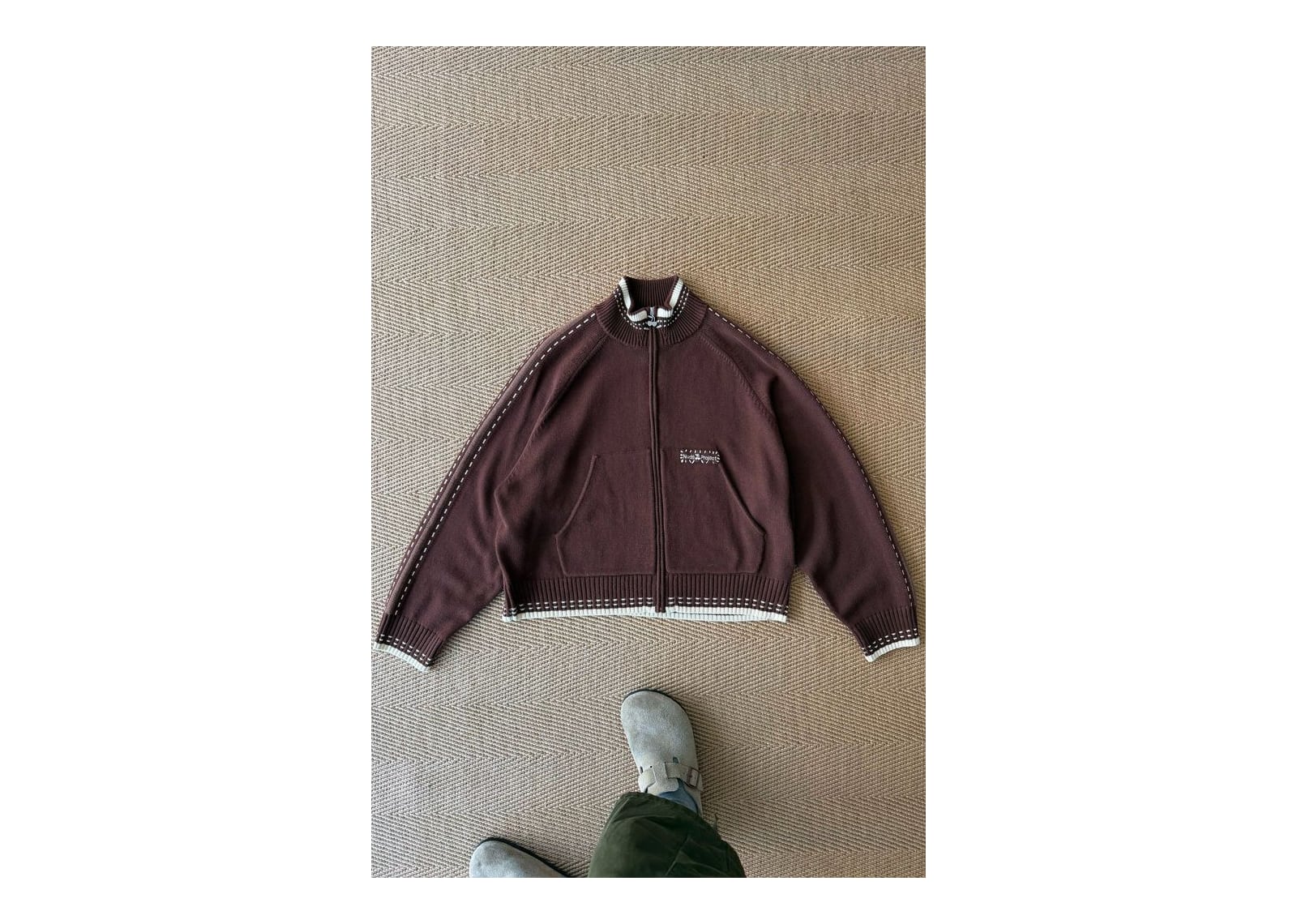 Nude Project Work Trip Zip-Up Knit Cardigan Brown - görsel 7