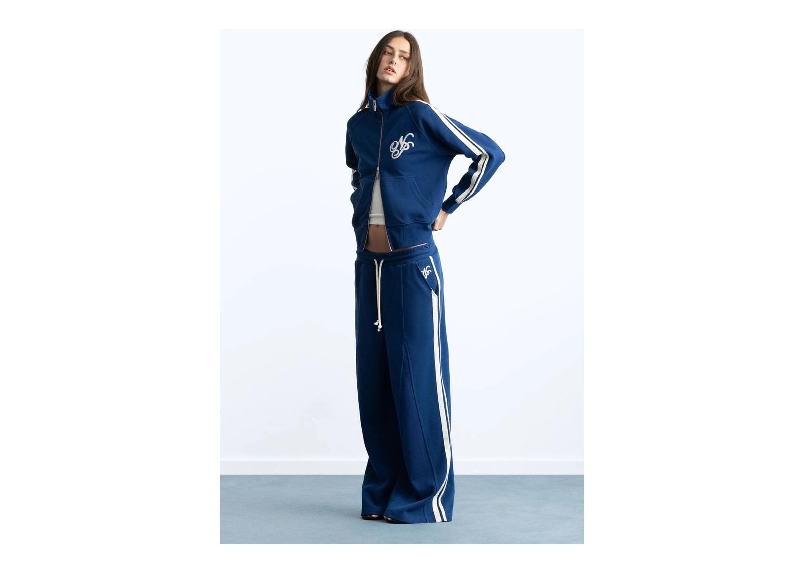 Nude Project Ying-Yang Zip-Up Navy - görsel 11
