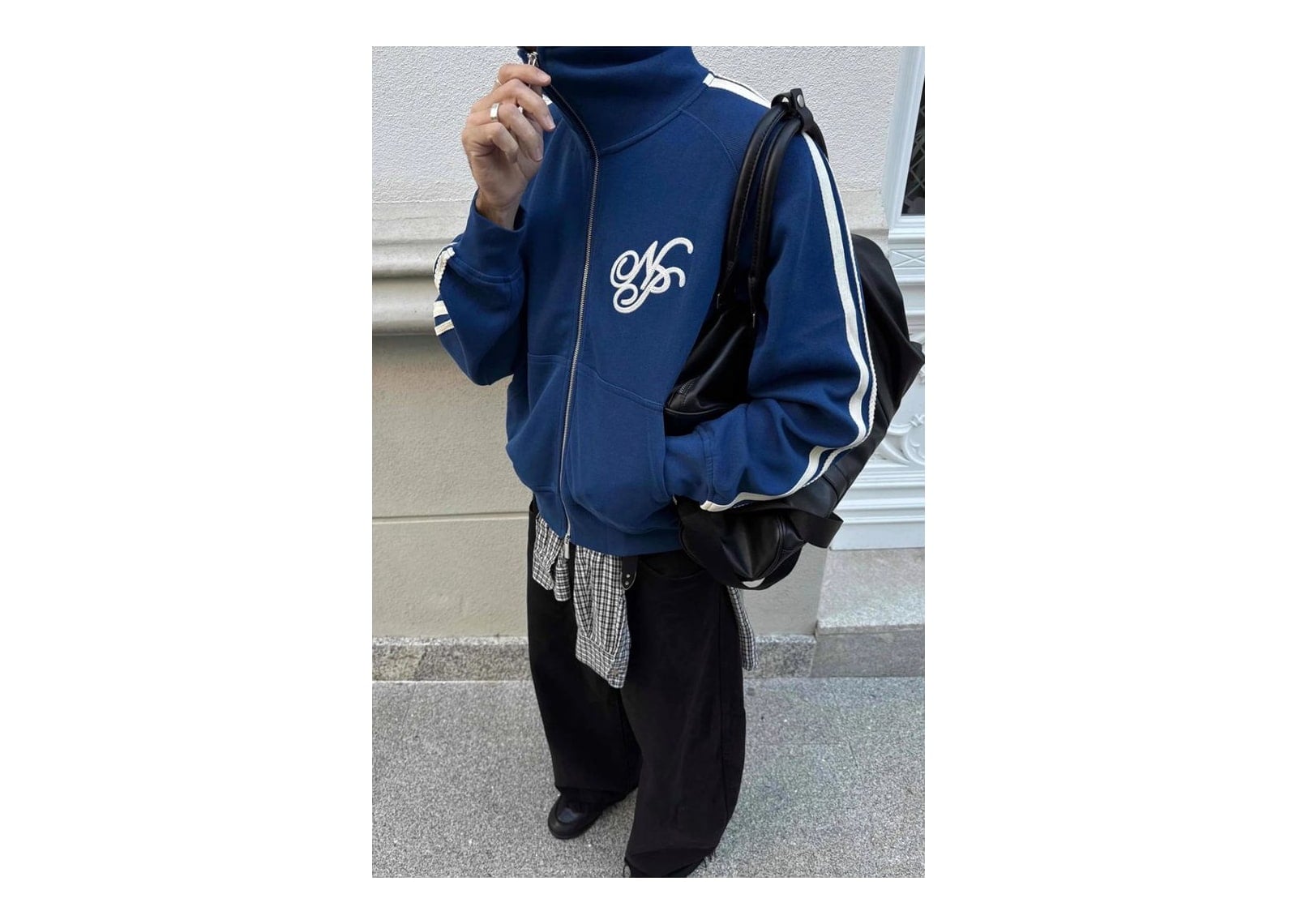 Nude Project Ying-Yang Zip-Up Navy - görsel 4