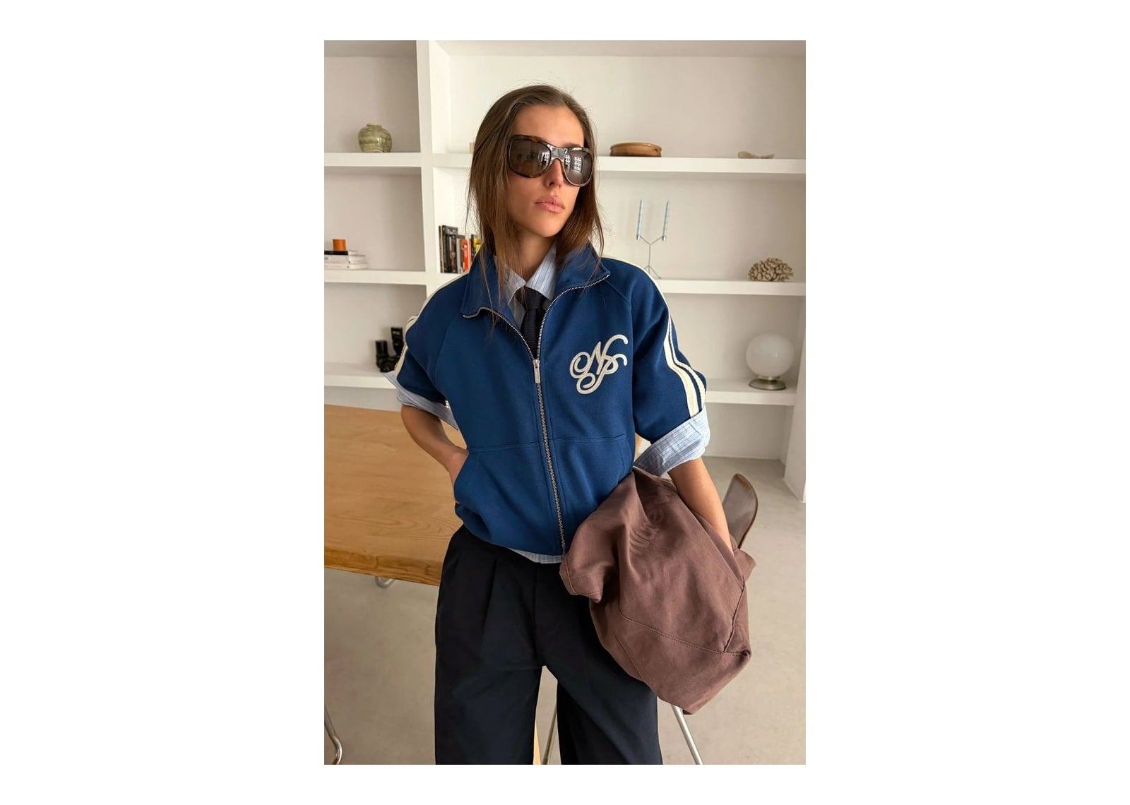 Nude Project Ying-Yang Zip-Up Navy - görsel 5
