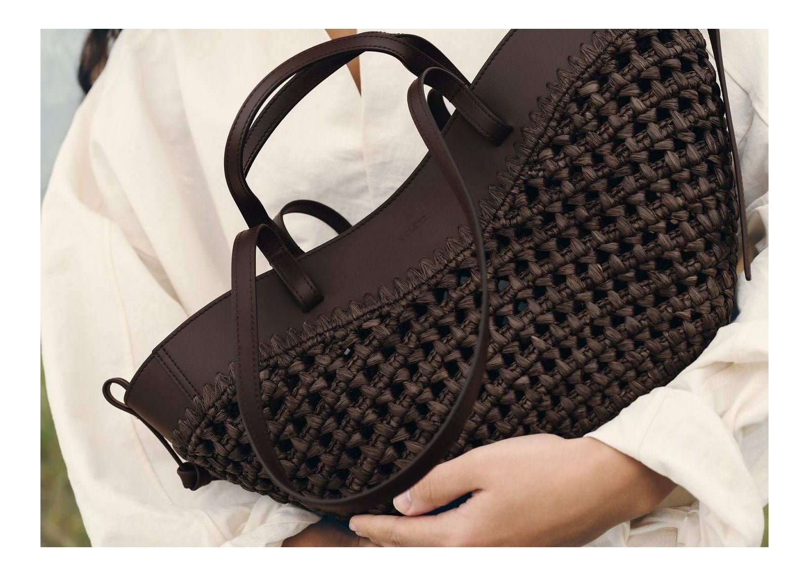 Polène Cyme Mini Edition Raffia Ebony - görsel 2